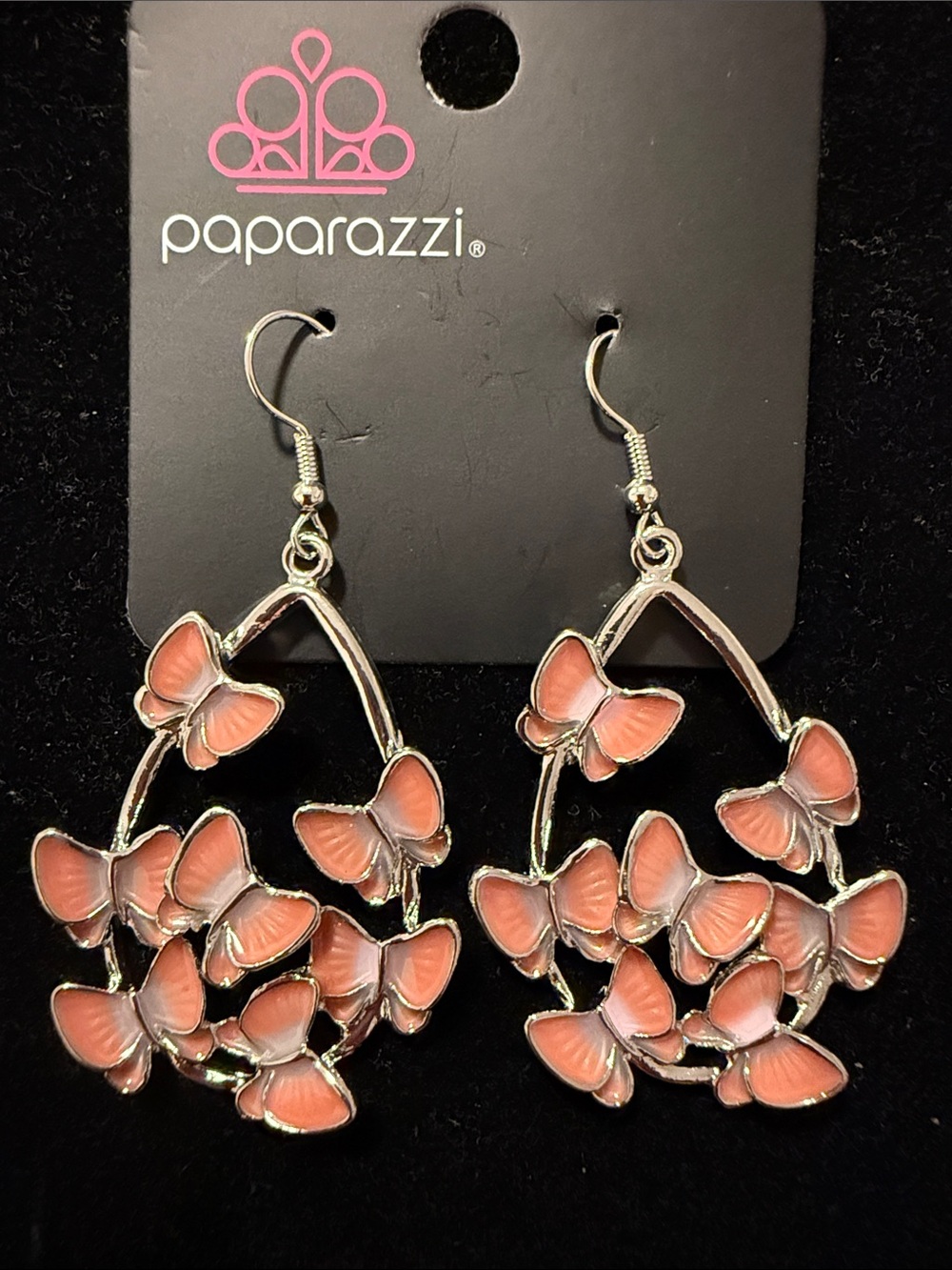 NWT Pink Butterflies Earrings(Last One) - Picture 4 of 4